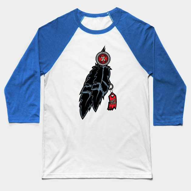 Meets The Eye Feather Baseball T-Shirt by dasuki